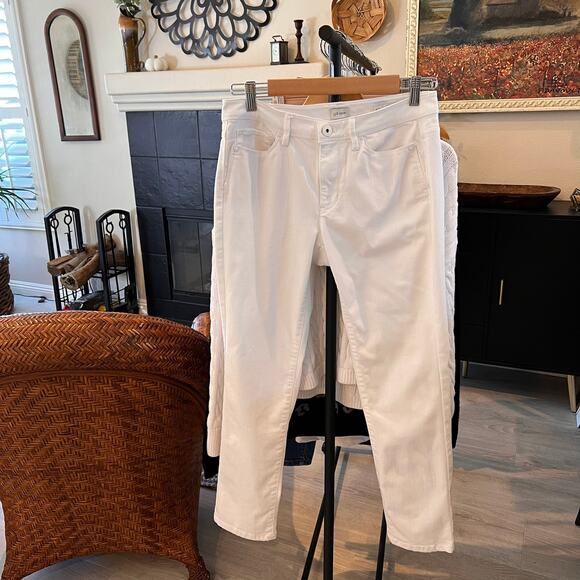 J Jill Jeans Womens Size 6 White Authentic Fit Slim Ankle Denim Cotton Stretch - Picture 16 of 16